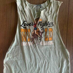 Buckle American Highway Cutout Tank Rodeo Size Large